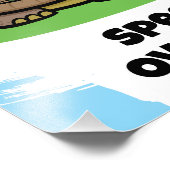 Schattigee schildpad snelheid wordt overschat foto afdruk (Hoek)