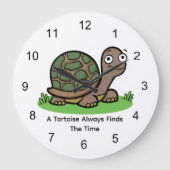Schattigee schildpad vindt altijd de tijd grote klok (Voorkant)