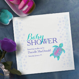 Schattigee schildpad waterverf aangepaste baby sho servet