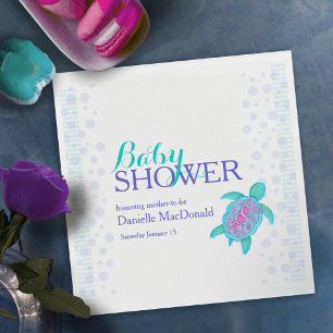 Schattigee schildpad waterverf aangepaste baby sho servet