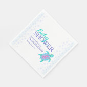 Schattigee schildpad waterverf aangepaste baby sho servet (Hoek)