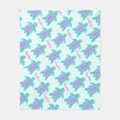 Schattigee schildpad waterverf kunst aangepaste na fleece deken (Voorkant)