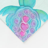 Schattigee schildpad waterverf kunst aangepaste na fleece deken (Hoek)