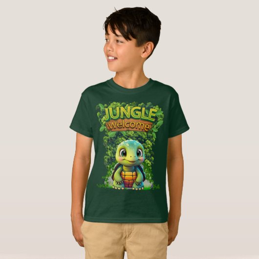 Schattigee schildpad wilde dieren schildpad karakt t-shirt (Voorkant volledig)