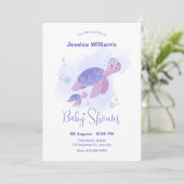 Schattigee schildpadden baby shower kaart (Staand voorkant)