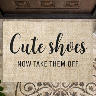 Schattigee schoenen doen ze nu uit Grappig Deurmat