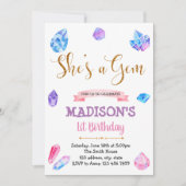 Schattigee Schoenen Een Gem Thema Party Uitnodigin Kaart (Voorkant)