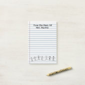 Schattigee School Kinder Leraar Post-its Post-it® Notes (Op bureau)