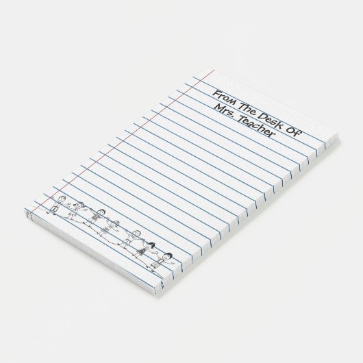 Schattigee School Kinder Leraar Post-its Post-it® Notes (Schuin)