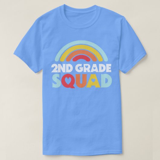 Schattigee School Leraar 2e klas Squad met Retro R T-shirt (Design voorkant)