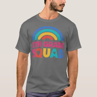 Schattigee School Leraar 5e Grade Squad met Retro  T-shirt