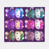 Schattigee School meisje Baby Kat Fleece Deken (Voorkant (Horizontaal))