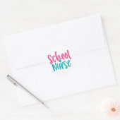 Schattigee school verpleegkundige woord kunst ronde sticker (Envelop)