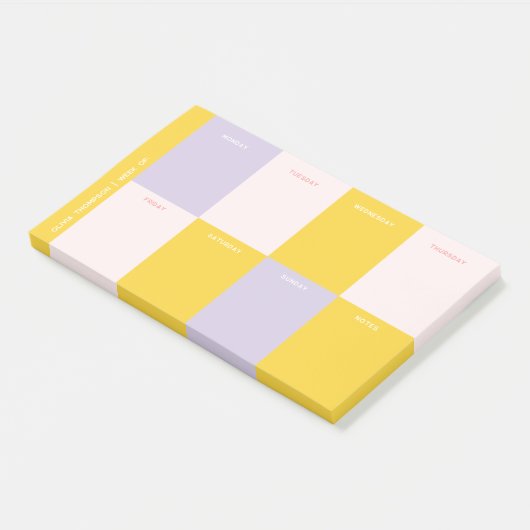 Schattigee School Weekly Planner Post-it® Notes (Schuin)
