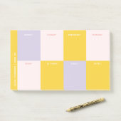 Schattigee School Weekly Planner Post-it® Notes (Op bureau)