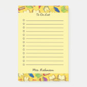 Schattigee schoolboeken leraar te doen lijst geel  post-it® notes (Voorkant)