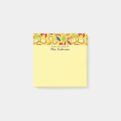 Schattigee schoolboeken Leraarsbureau Geel 3 x 3 Post-it® Notes (Voorkant)