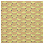 Schattigee schoolbus geel zwart Sinaasappel onderw Stof (Swatch)