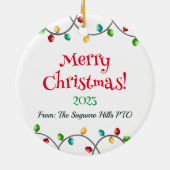 Schattigee schoolbuschauffeur Bedankt cadeau Kerst Keramisch Ornament (Achterkant)