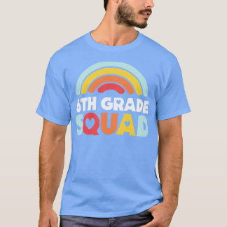 Schattigee schoolleraar 6e klas Squad met Retro Ra T-shirt