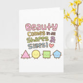 Schattigee schoonheid komt in alle vormen en maten kaart (Gele Bloem)