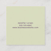 Schattigee schoonmaakdienst Floral Vierkante Visitekaartje (Achterkant)