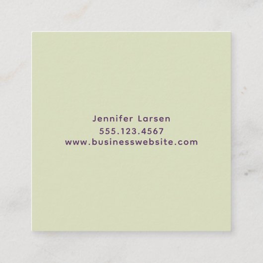 Schattigee schoonmaakdienst Floral Vierkante Visitekaartje (Achterkant)