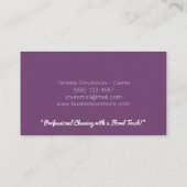 Schattigee schoonmaakdienst Floral Visitekaartje (Achterkant)