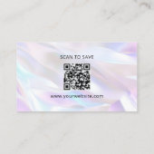 Schattigee schoonmaakdienst Maid QR CODE Visitekaartje (Achterkant)