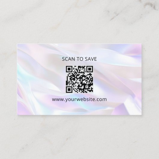 Schattigee schoonmaakdienst Maid QR CODE Visitekaartje (Achterkant)