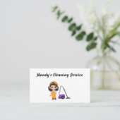 Schattigee schoonmaakdienst Maid Vacuum Visitekaartje (Staand voorkant)