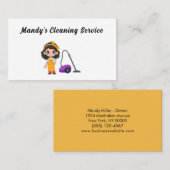 Schattigee schoonmaakdienst Maid Vacuum Visitekaartje (Voorkant / Achterkant)