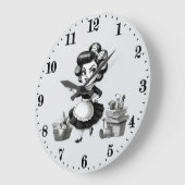 Schattigee  schoonmaakster grote klok (Hoek)