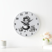 Schattigee  schoonmaakster grote klok (Huis)