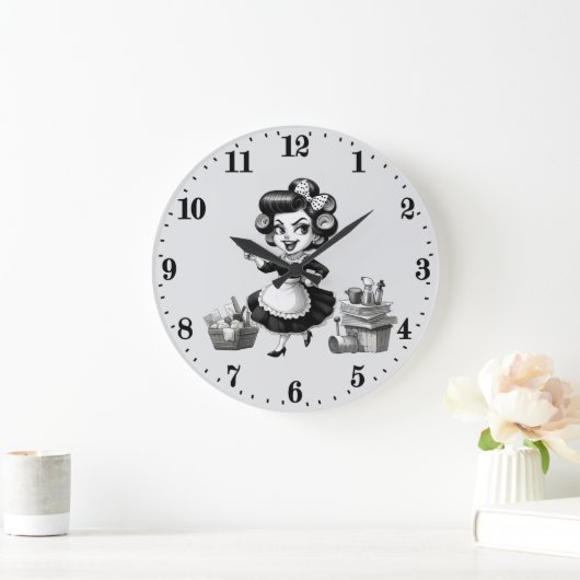 Schattigee  schoonmaakster grote klok (Huis)