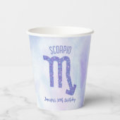 Schattigee Schorpioen Astrologie Teken Custom Paar Papieren Bekers (Achterkant)