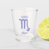 Schattigee Schorpioen Astrologie Teken Gepersonali Shot Glas (Voorkant)