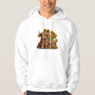 Schattigee Schotse Hoogland Koe Zonnebloem Moederd Hoodie