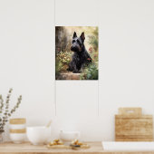 Schattigee Schotse Terrier Dog Art Print Poster (Keuken)