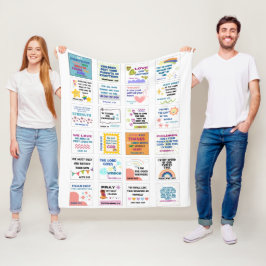 Schattigee Schrift kinder herinnering Bijbelvers Fleece Deken