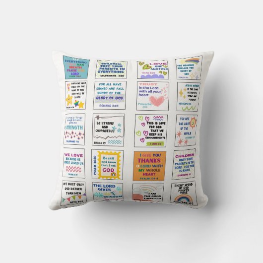 Schattigee Schrift kinder herinnering Bijbelvers Kussen (Achterkant)