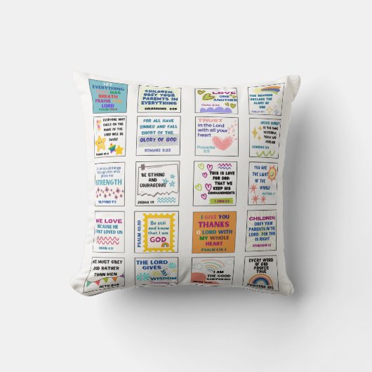 Schattigee Schrift kinder herinnering Bijbelvers Kussen (Voorkant)