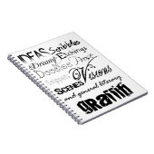 Schattigee schrijftypografie Graffiti Scribbles Notitieboek (Rechterzijde)