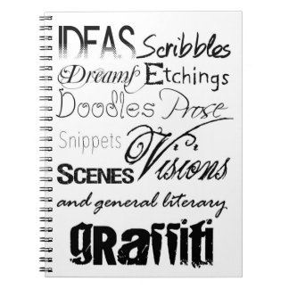 Schattigee schrijftypografie Graffiti Scribbles Notitieboek