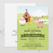 Schattigee Schuur & Boerderijdieren, Boer Thema Ba Kaart (Voorkant / Achterkant)