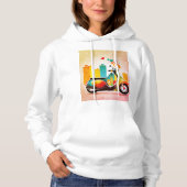 Schattigee scooter | Christmas | nieuwjaar | stijl Hoodie (Voorkant)