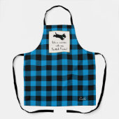 Schattigee Scottie Dog Buffalo Plaid Blue Schort (Voorkant)