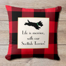 Schattigee Scottie Dog Buffalo Plaid Rood