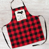 Schattigee Scottie Dog Buffalo Plaid Rood Schort