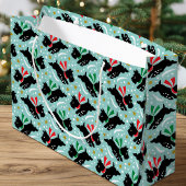 Schattigee Scottie Dog Fun Snow Retro Patroon Mint Groot Cadeauzakje